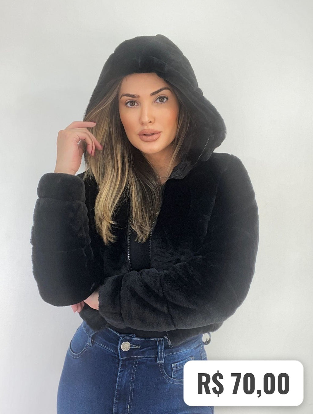 Jaqueta Feminina Puffer Neon de Frio Manga Longa