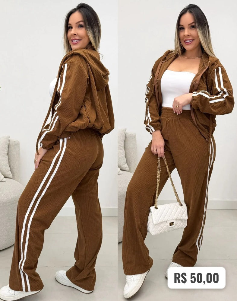 Conjunto Moleton Listrado ( Peça inclusa no Queimão  de Inverno )